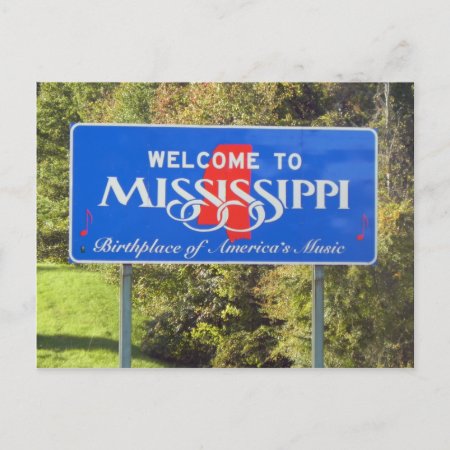 Welcome To Mississippi Postcard