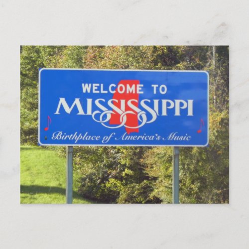 Welcome to Mississippi Postcard