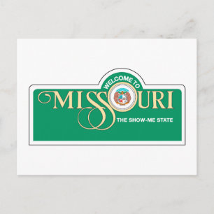 Welcome to Missouri - USA Road Sign Postcard