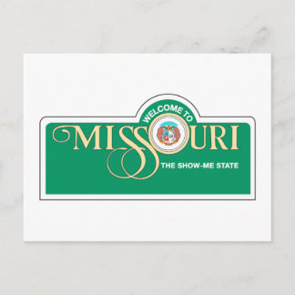 Welcome to Missouri - USA Road Sign Postcard