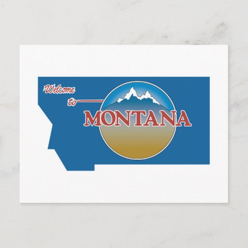 Welcome to Montana _ USA Road Sign Postcard
