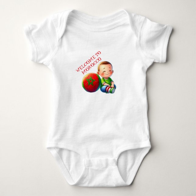 Welcome to Morocco Baby Bodysuit – Cute Moroccan  (Front)