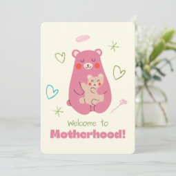 Welcome to Motherhood - congratulations card | Zazzle