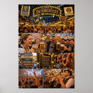Welcome to Munich Oktoberfest Night Poster