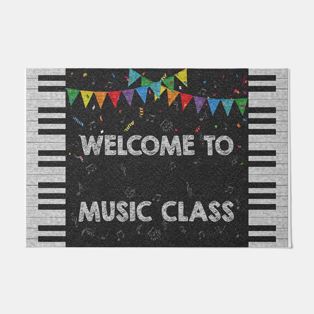 Welcome to music class, classroom signs doormat (Front)
