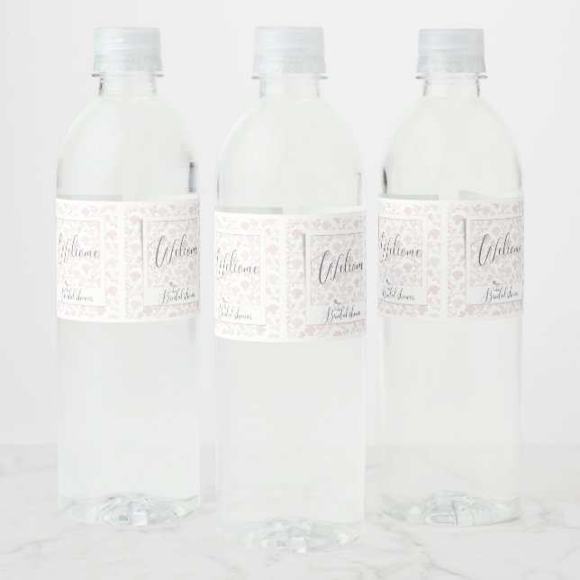 welcome to my bridal shower water bottle label (Bottles)