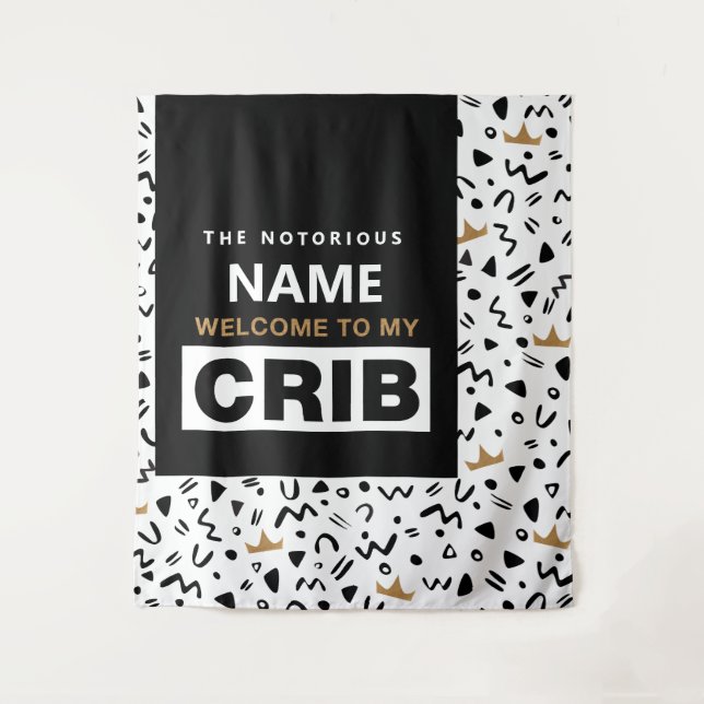 Welcome to my Crib Birthday Backdrop tapestry (Front)