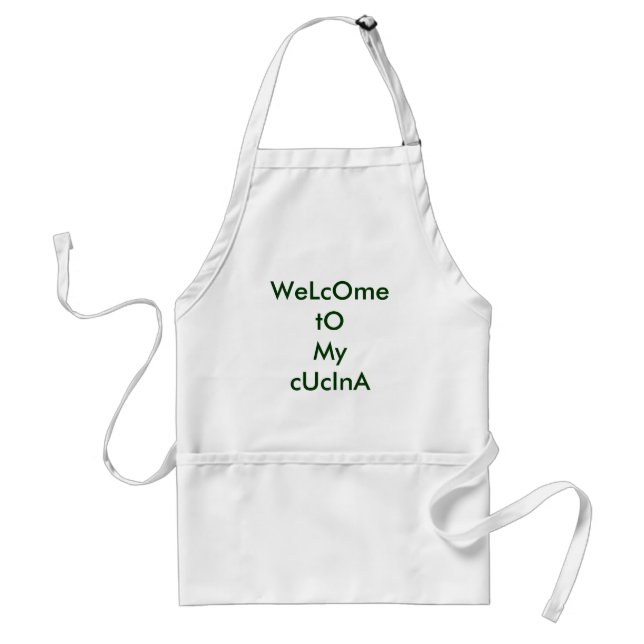 WELCOME TO MY CUCINA ARPON ADULT APRON (Front)