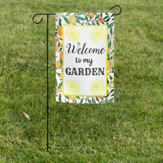 Welcome to my Garden Vintage William Morris Garden Flag