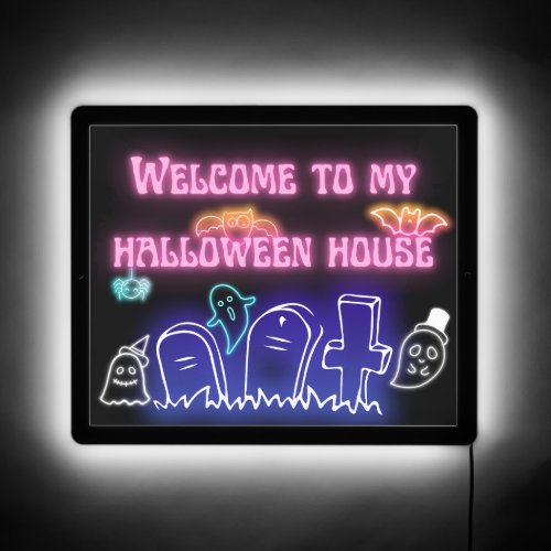 Welcome to my halloween house neo sign halloween LED sign