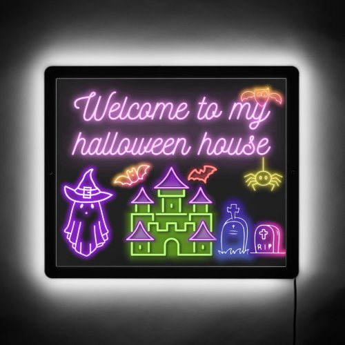 Welcome to my halloween house neo sign halloween  LED sign