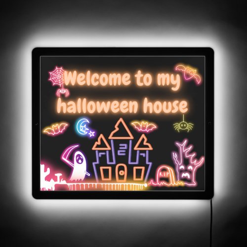 Welcome to my halloween house neo sign halloween LED sign