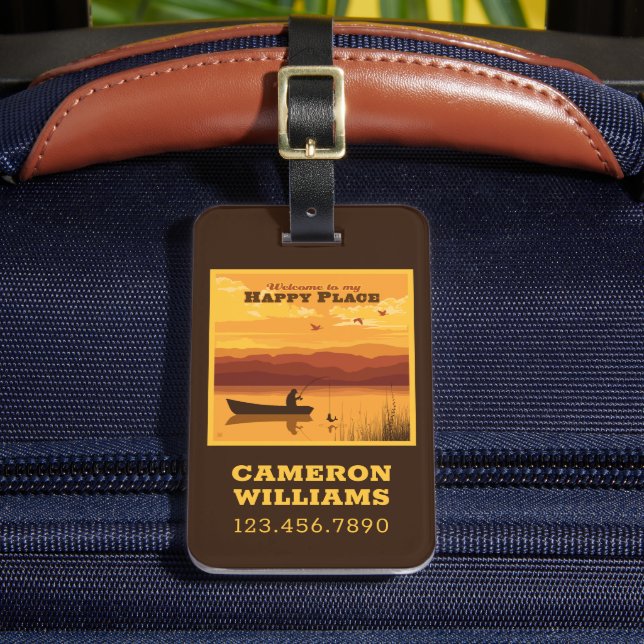 Welcome To My Happy Place Luggage Tag (Front Insitu 2)