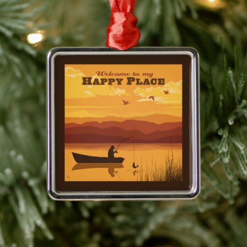 Welcome To My Happy Place Metal Ornament