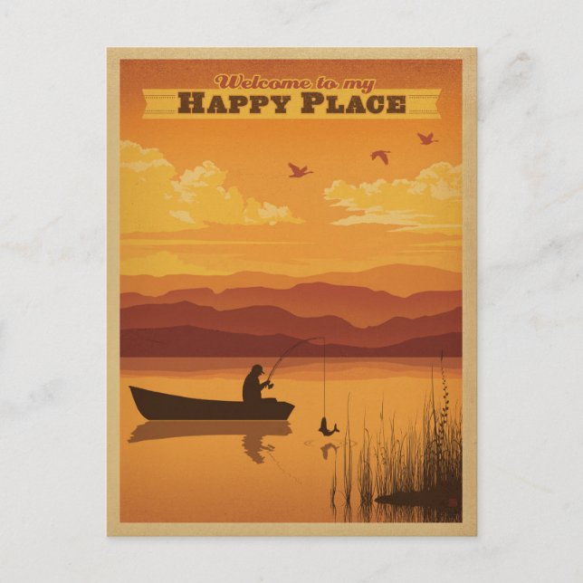 Welcome to my Happy Place Postcard (Front)