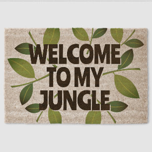 Welcome to my jungle funny coco coir fiber doormat