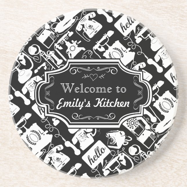 Welcome to My Kitchen Personalized Coasters (Front)