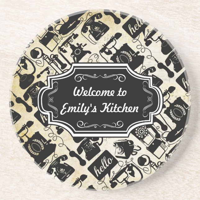 Welcome to My Kitchen Personalized Coasters (Front)