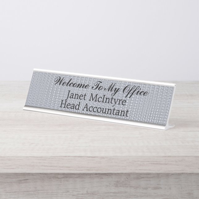 Welcome To My Office Desk Name Plate (Front)