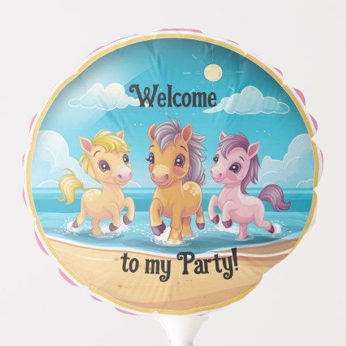 Welcome to my Party changeable text name Balloon