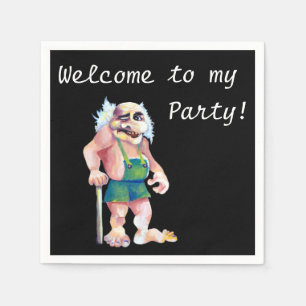 Welcome To My Party - Scandinavian Ogre Paper Napkins