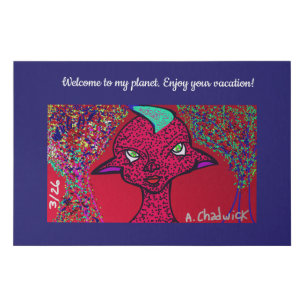 Welcome to My Planet Faux Canvas Print
