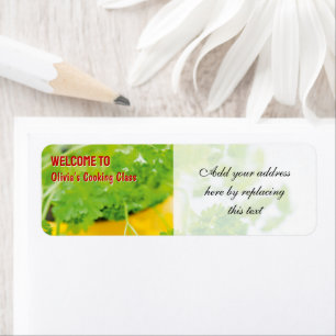 Welcome to Name’s Cooking Class Herb Art Label