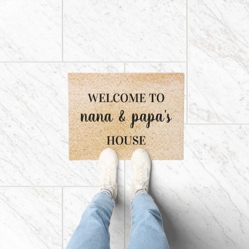 Welcome To Nana And Papa House Grandma Grandpa Doormat