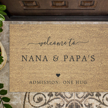 Welcome To Nana & Papa's House Doormat by IYHTVDesigns at Zazzle