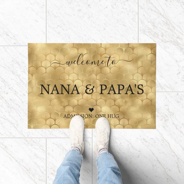 Welcome to Nana & Papa's House Doormat (Indoor)