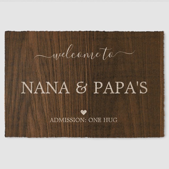 Welcome to Nana & Papa's House Doormat Fiber Doormat (Front)