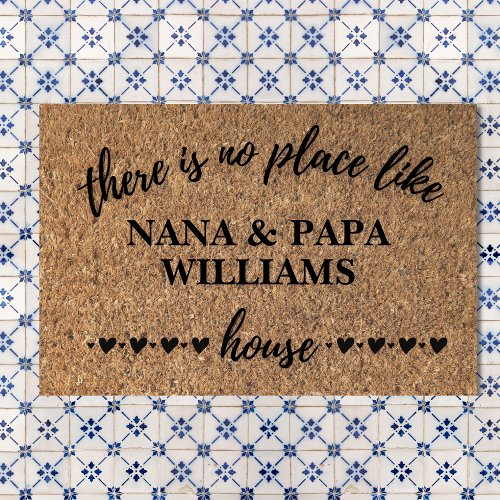 Welcome to Nana  Papas House Personalized Doormat