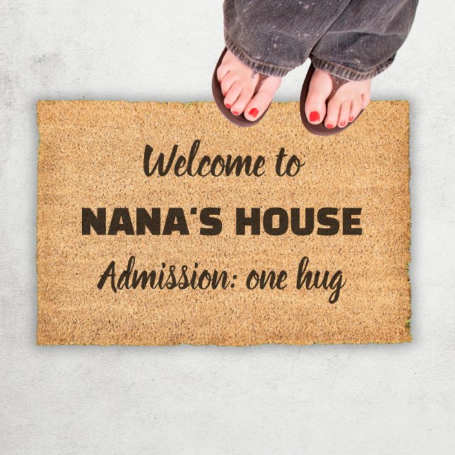 Welcome To Nana's House Admission 1 Hug Fiber Doormat (Welcome To Nana's House Admission 1 Hug Fiber Doormat
)