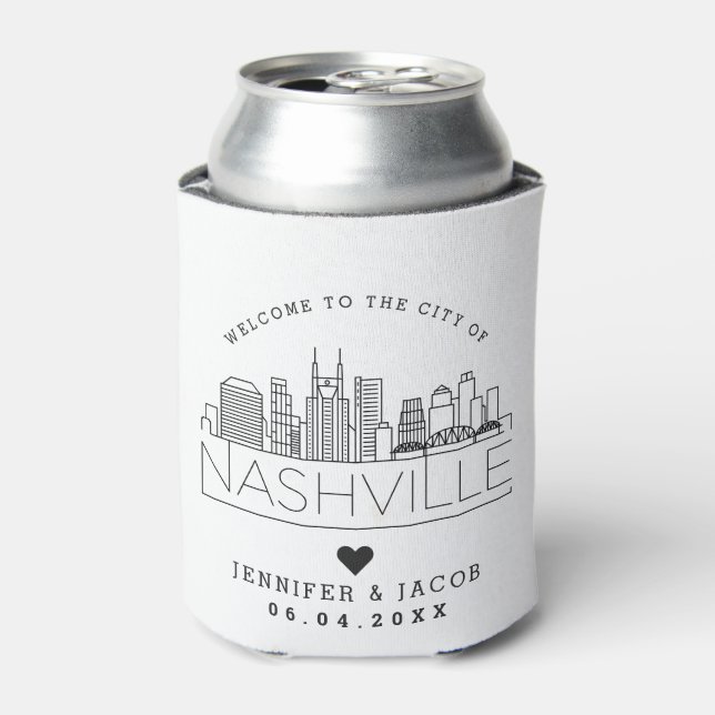 Welcome to Nashville | Wedding Guest Favor  Can Cooler (Can Front)