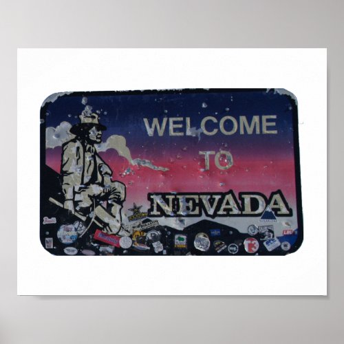 Welcome to Nevada Notebook Postcard Poster
