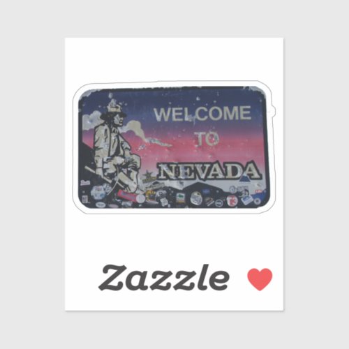 Welcome to Nevada Sign  Sticker