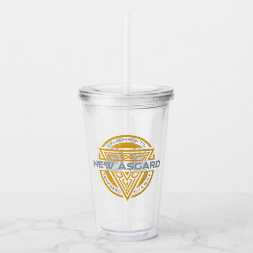 Welcome To New Asgard Souvenir Graphic Acrylic Tumbler