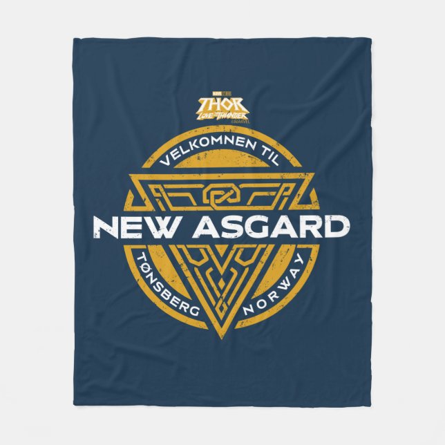 Welcome To New Asgard Souvenir Graphic Fleece Blanket (Front)