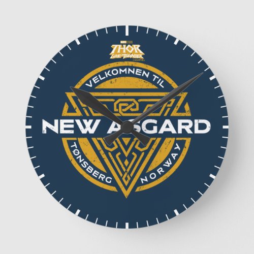 Welcome To New Asgard Souvenir Graphic Round Clock