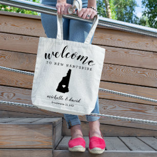 Welcome to New Hampshire State Silhouette Wedding Tote Bag