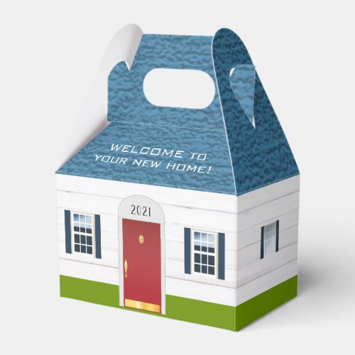 Welcome to New Home Real Estate Logo Client Gift Favor Boxes