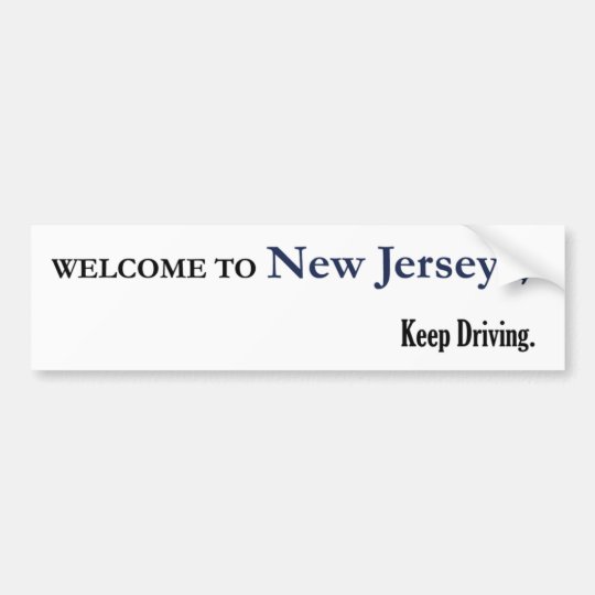 to New Jersey Bumper Sticker