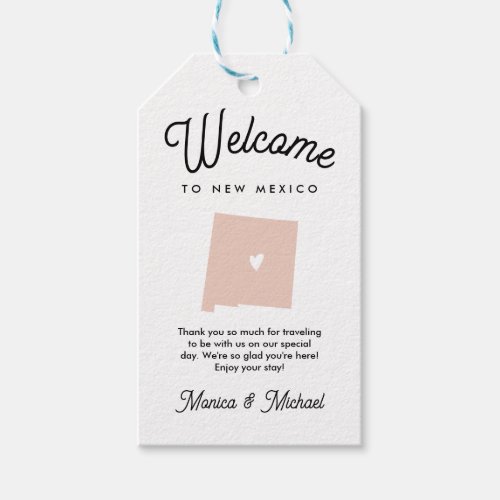 Welcome to NEW MEXICO Wedding ANY COLOR Gift Tags