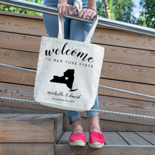 Welcome to New YORK State Silhouette Wedding Tote Bag