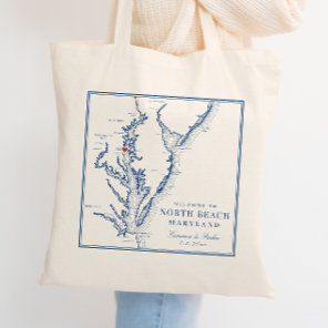 Welcome to North Beach Maryland Elegant Wedding Tote Bag