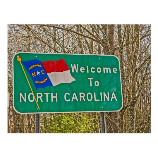 Welcome to North Carolina Sign Postcard | Zazzle.com
