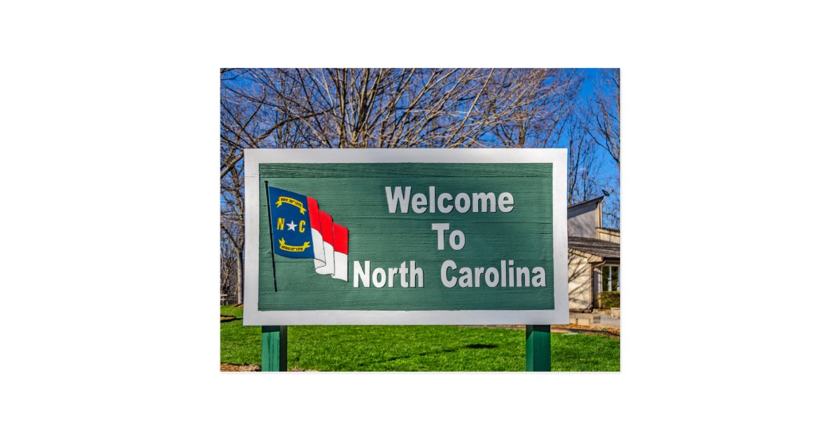 to North Carolina Sign Postcard