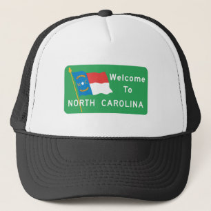 Welcome to North Carolina - USA Road Sign Trucker Hat