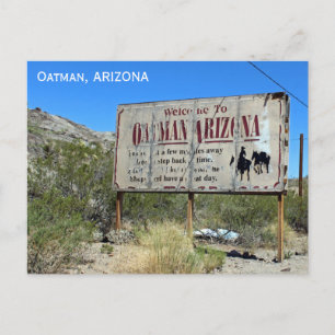 Welcome To Oatman Vintage Sign Postcard! Postcard