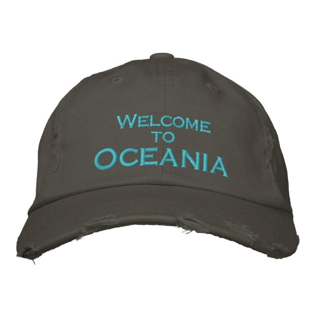 Welcome to Oceania Embroidered Baseball Hat (Front)